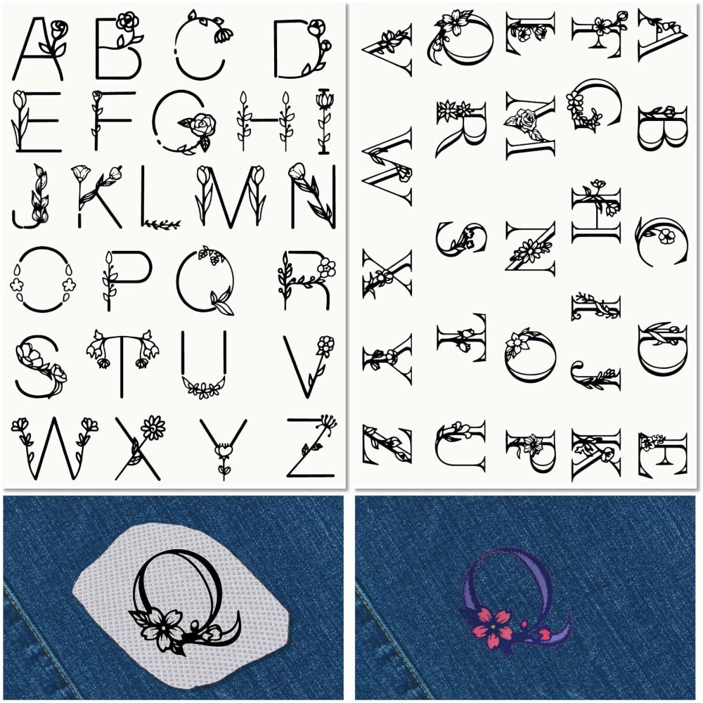 Embroidery Stitch - Letter A-Z Water Soluble Embroidery Stabilizers