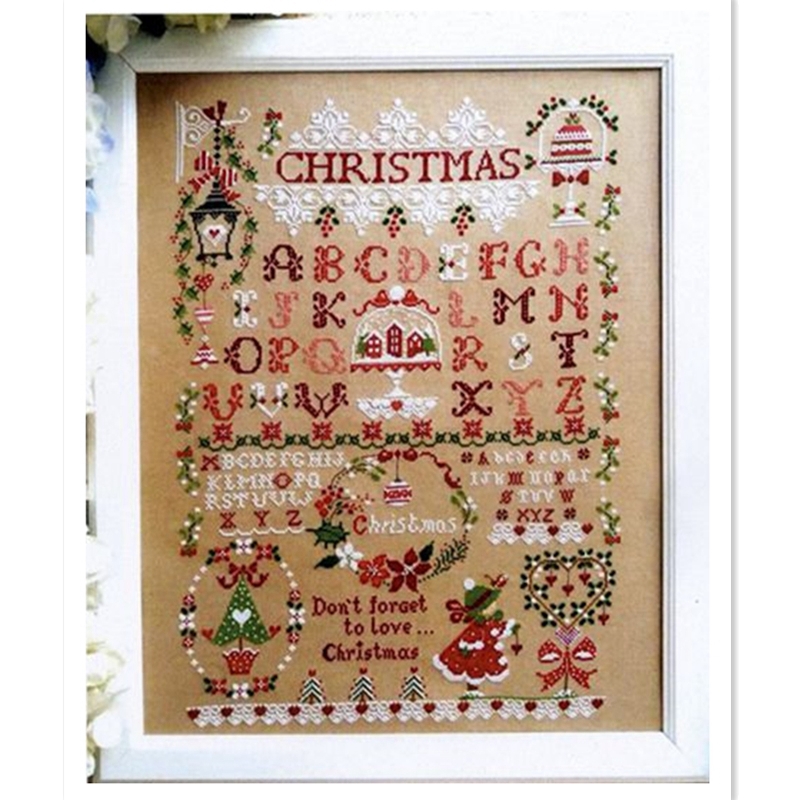 Embroidery Xmas Kits - Christmas girl cross stitch kit x-mas