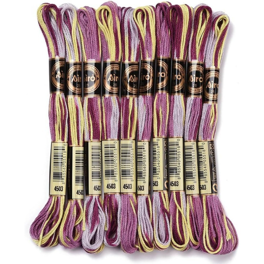 Embroidery Stitch - 6 Strands Purple Variegated Embroidery Floss