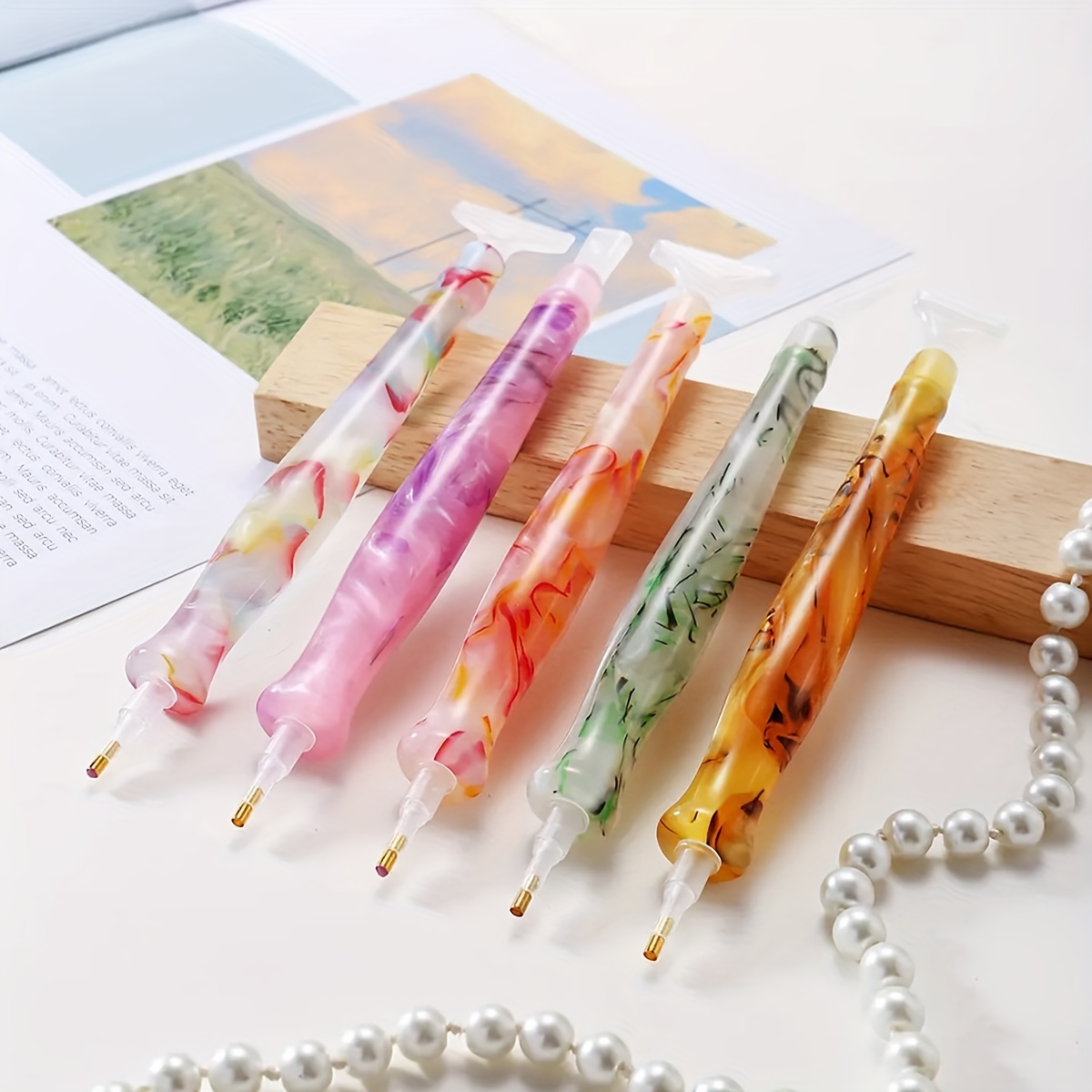 Embroidery Service - 1pc Random Color Resin Retro Diamond