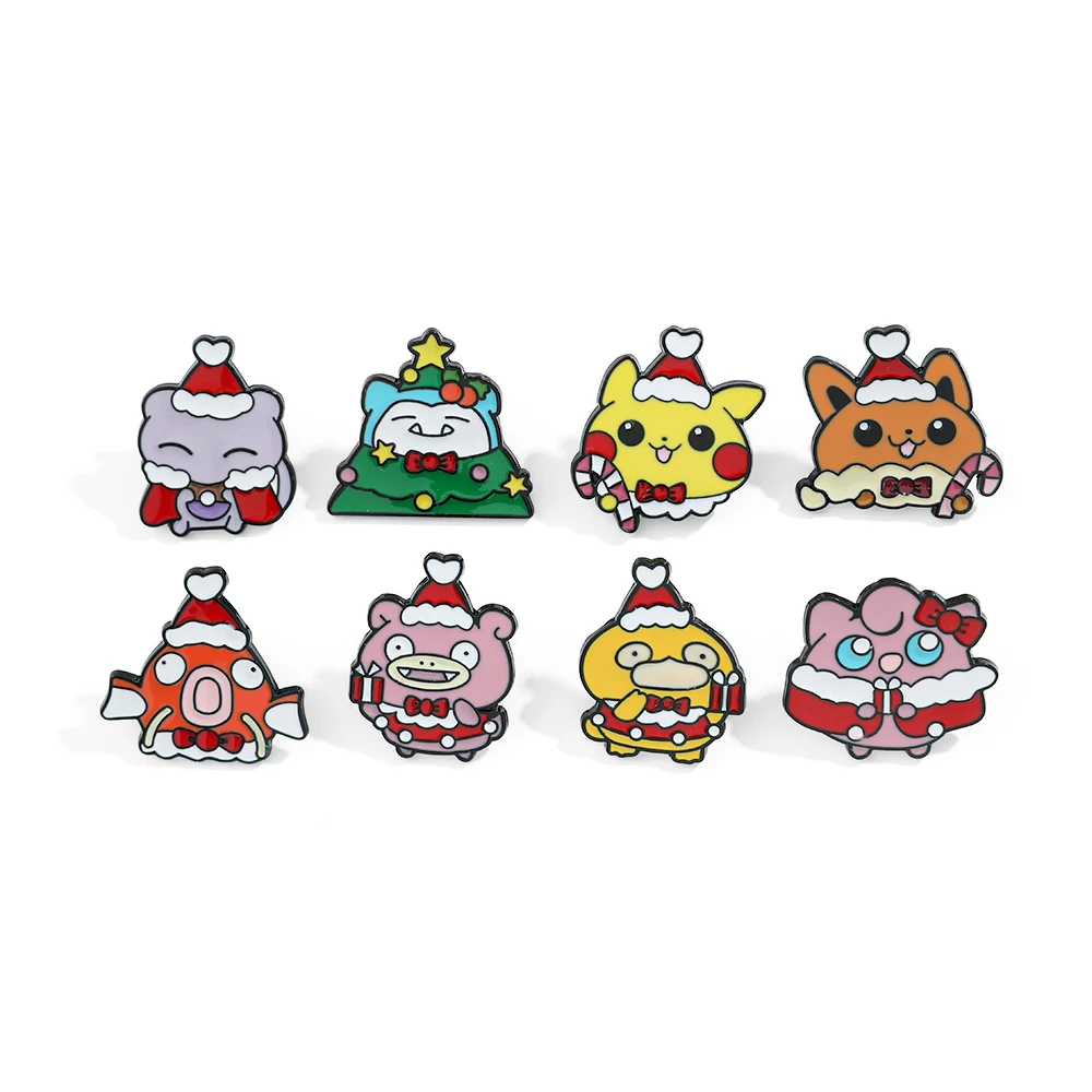 Embroidery Garment - 8 Pcs Christmas Slowpoke Brooch Cute