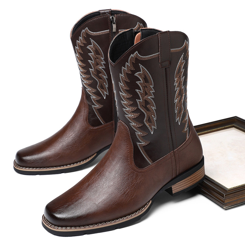 Embroidery Stitch - Men High Boot Embroidery Retro Handmade
