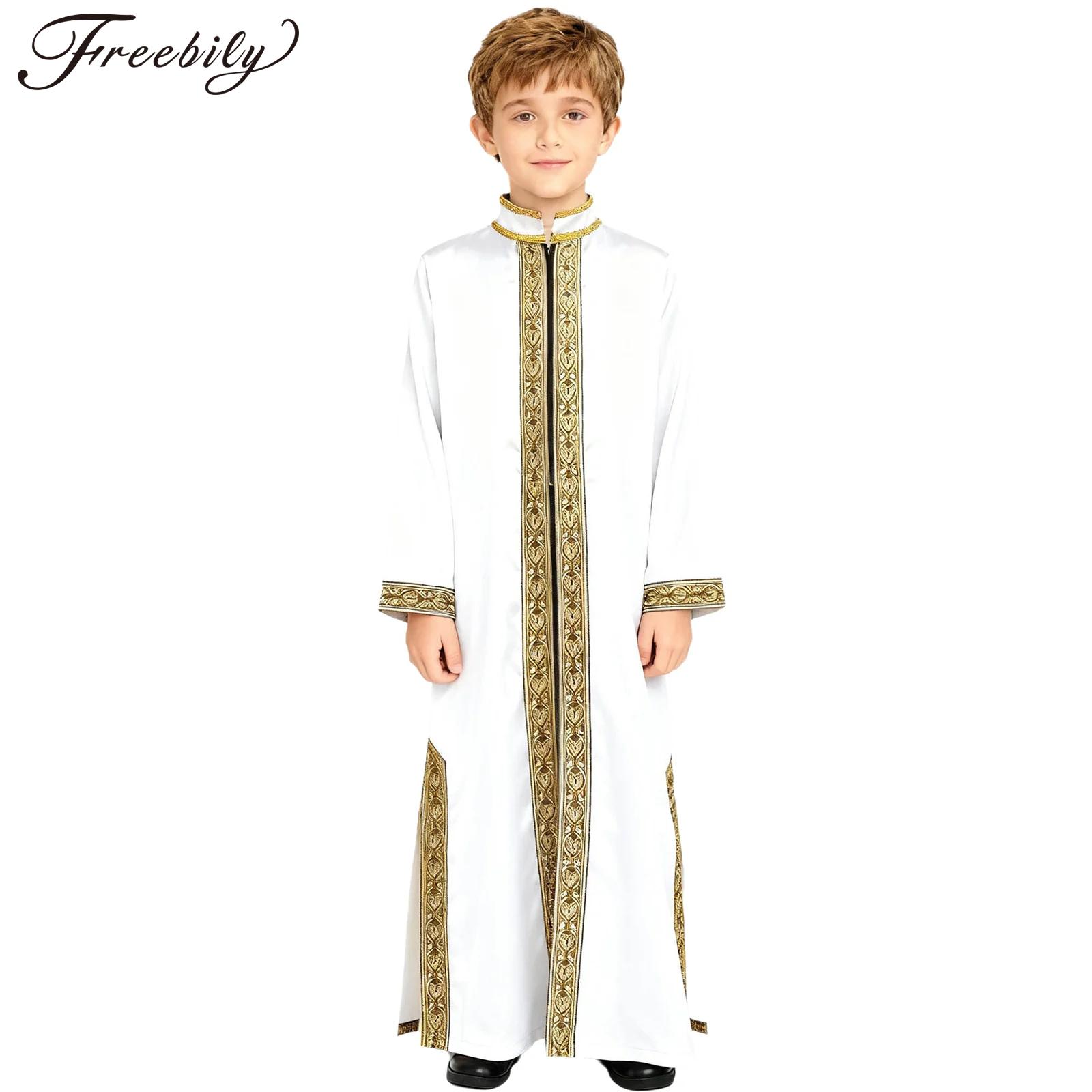 Embroidery Service - Boys Gold Embroidery Maxi Muslim Thobe