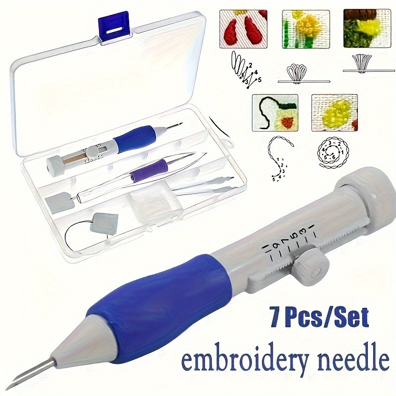 Embroidery Service - 7-Piece Embroidery Punch Needle Sewing Tool