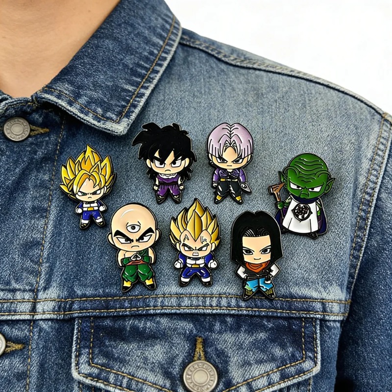 7pcs Set Cute Manga Brooches f - Embroidery Garment 评论和价格