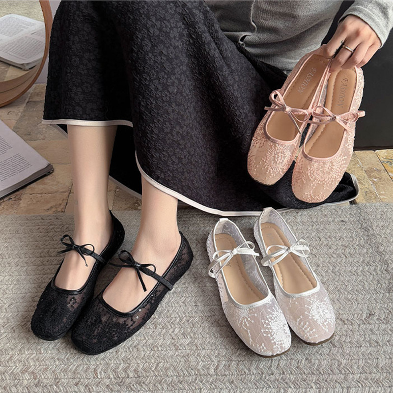 Women's Gentle Ballet Flat Sho - Embroidery Flat Shoes 评论和价格