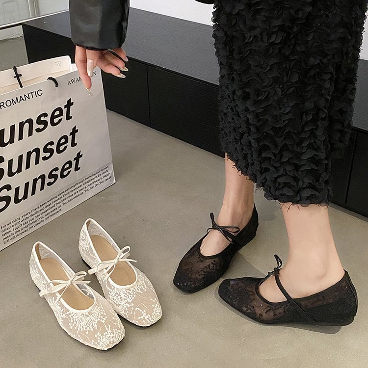 Women's Gentle Ballet Flat Sho - Embroidery Flat Shoes 评论和价格