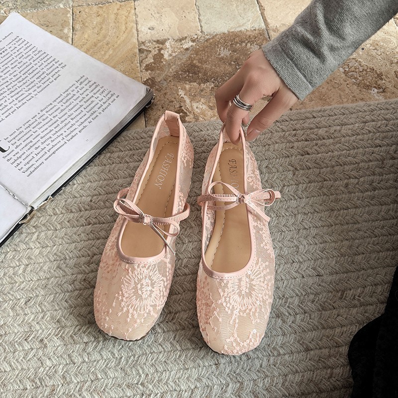 Women's Gentle Ballet Flat Sho - Embroidery Flat Shoes 评论和价格