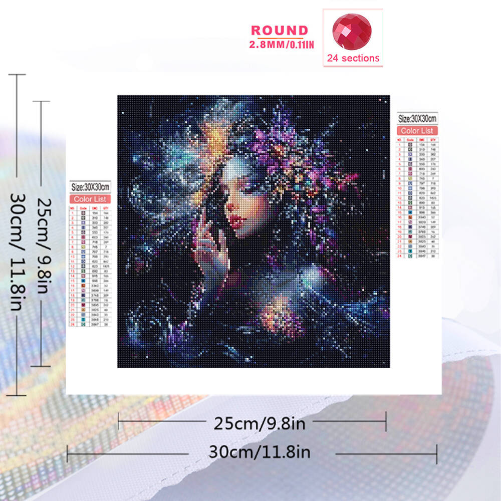 DIY Diamond Painting Woman Por - Embroidery Free Pattern 评论和价格