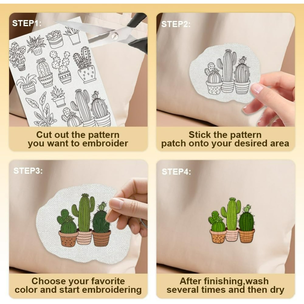 30Pcs Bonsai Cactus Embroidery - Embroidery Free Pattern 评论和价格