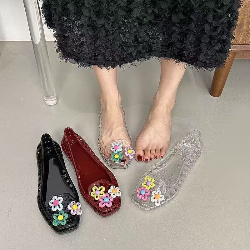 Hollowed kawaii dopamine Shoe  - Embroidery Flat Shoes 评论和价格