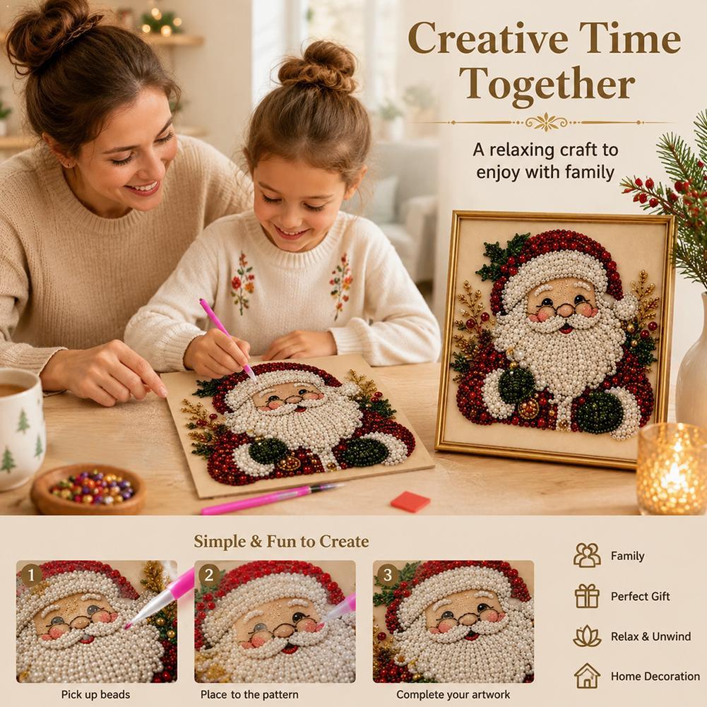 Christmas Santa Claus Pearl Ar - Embroidery Beads 评论和价格