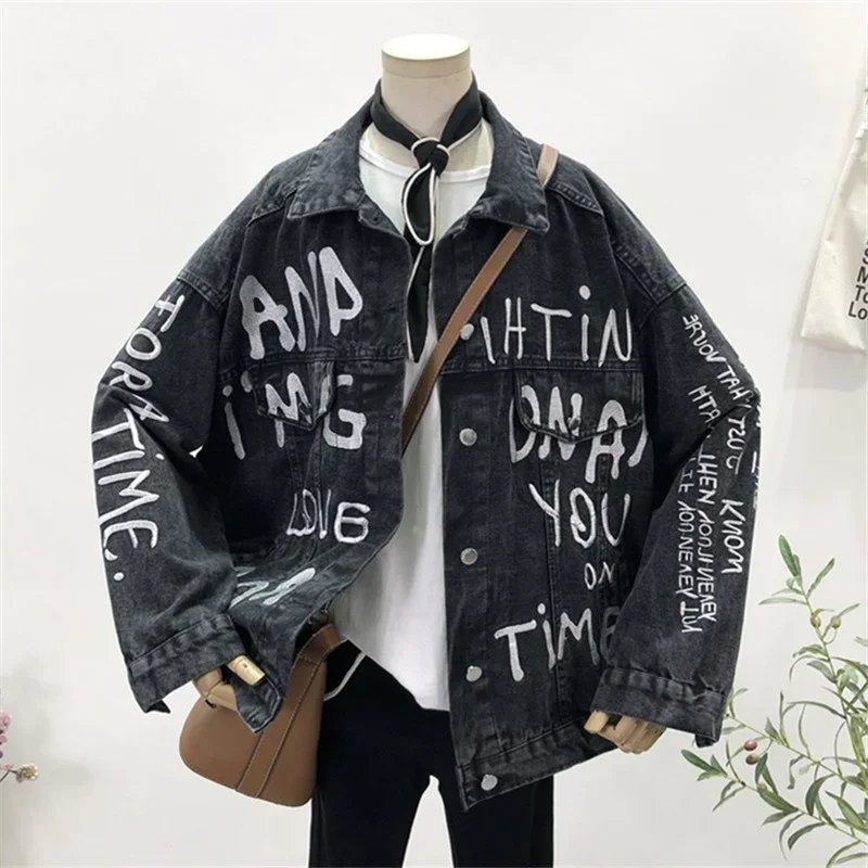 Autumn Korean Letter Embroider - Embroidery Jacket Jeans 评论和价格