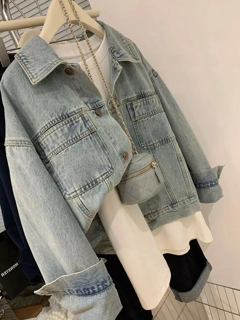 Denim Coat Women Y2k Spring Au - Embroidery Jacket Jeans 评论和价格