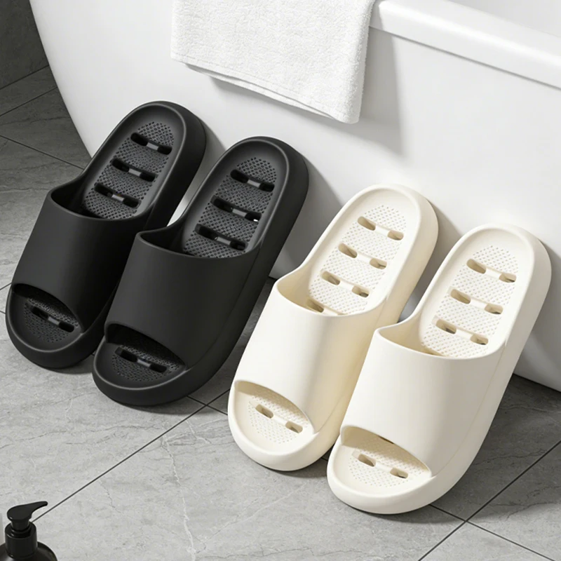 Hollow Out EVA Bathroom Shower - Embroidery Flat Shoes 评论和价格