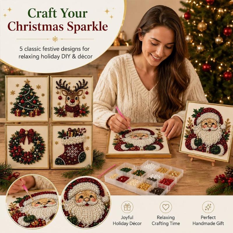 * New Hot Christmas Santa Clau - Embroidery Xmas Kits 评论和价格