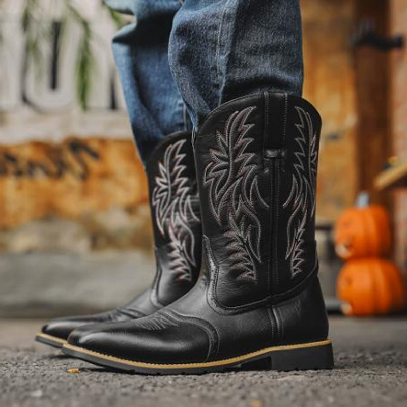 New Men High Boots Embroidery  - Embroidery Stitch 评论和价格