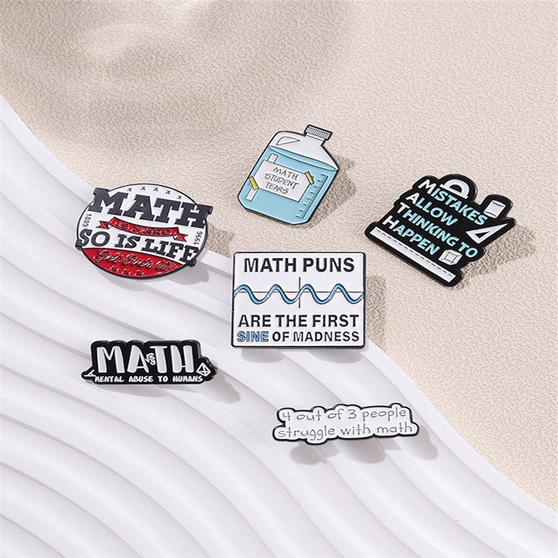 Creative Math Enamel Brooches  - Embroidery Love 评论和价格