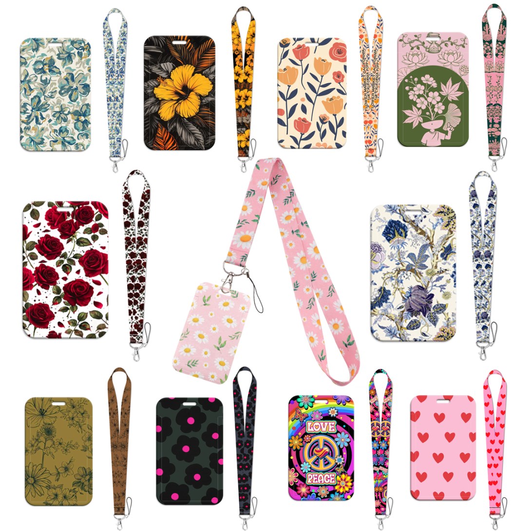 Flowers Love Hearts Lanyard Fo - Embroidery Love 评论和价格