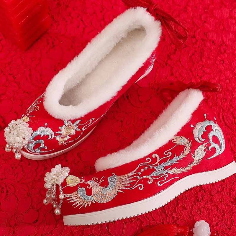 Winter Hanfu Shoes Women Chine - Embroidery Shoes 评论和价格