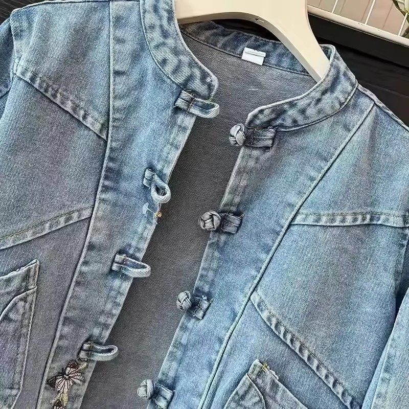 2025 Spring Autumn New Fashion - Embroidery Jacket Jeans 评论和价格