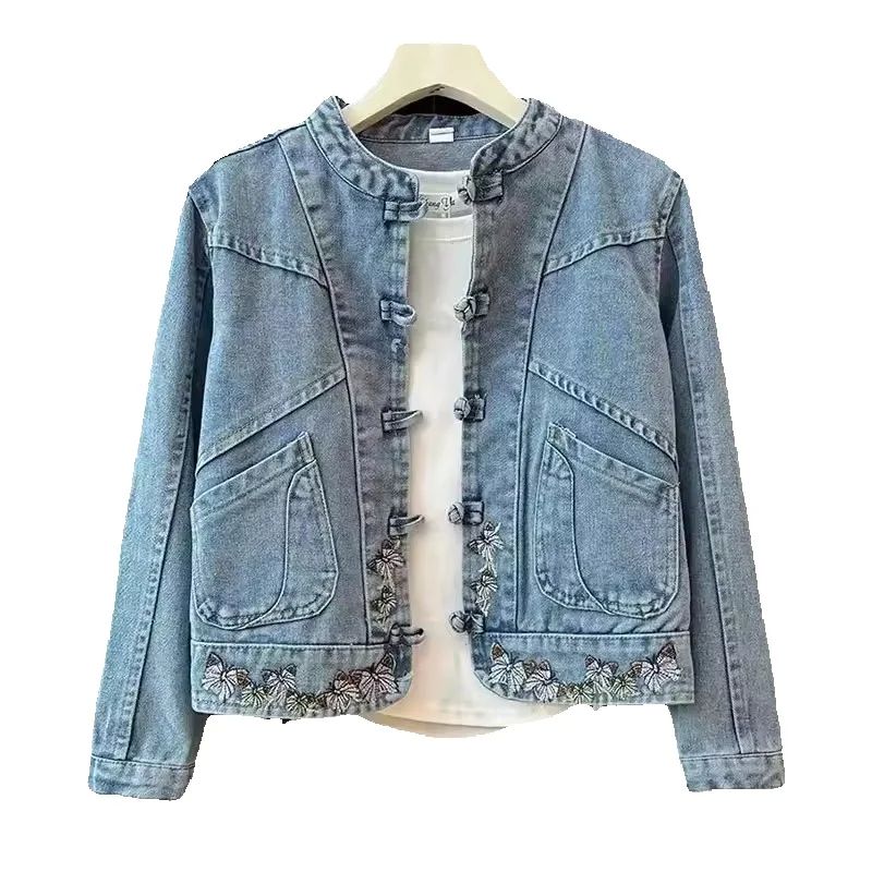 2025 Spring Autumn New Fashion - Embroidery Jacket Jeans 评论和价格