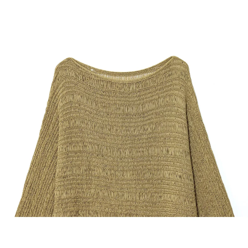 Vintage Boat Neck Knit Sweater - Embroidery A 评论和价格