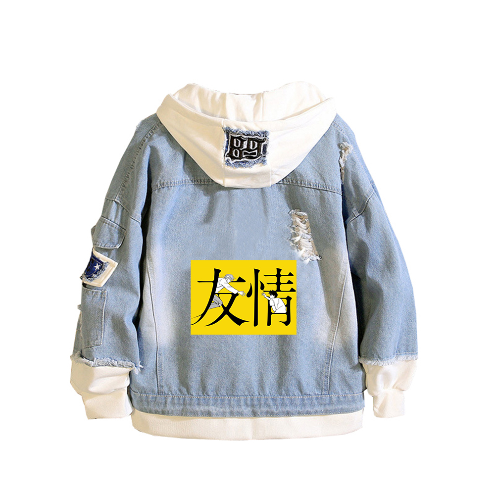 BANANA FISH Demin Jacket Anime - Embroidery Jacket Jeans 评论和价格