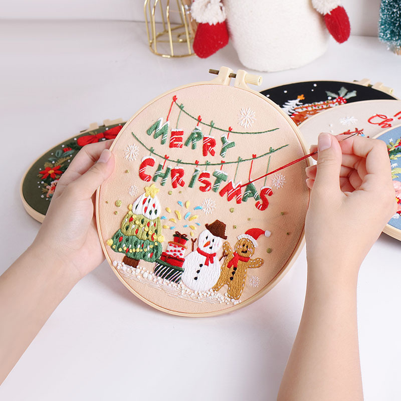Merry Christmas DIY Embroidery - Embroidery Xmas Kits 评论和价格
