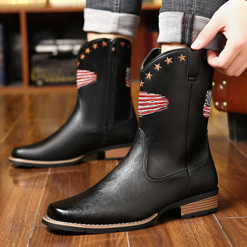New Brand Men High Boots Embro - Embroidery Stitch 评论和价格