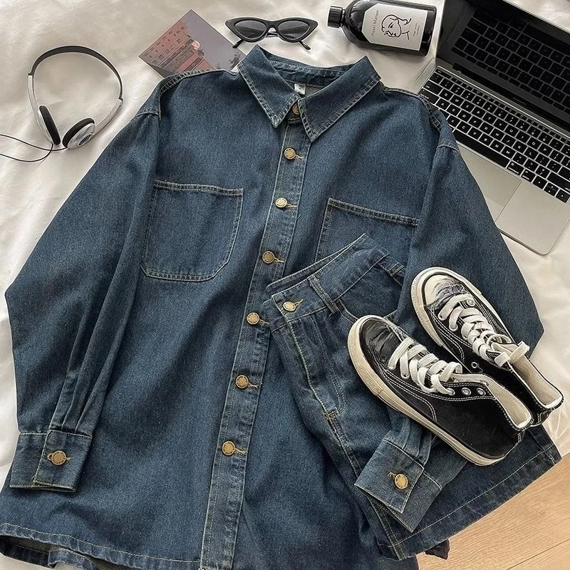 Y2K Denim Skirt Set: Vintage J - Embroidery Set 评论和价格