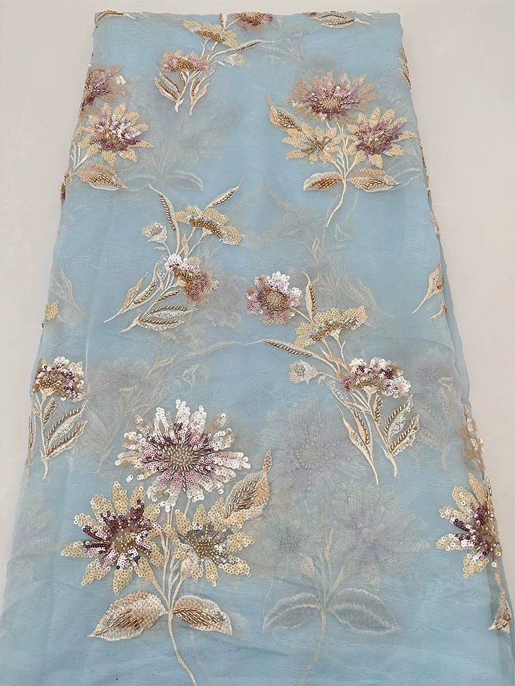 1yard soft mesh fabric Flower  - Embroidery Beads 评论和价格