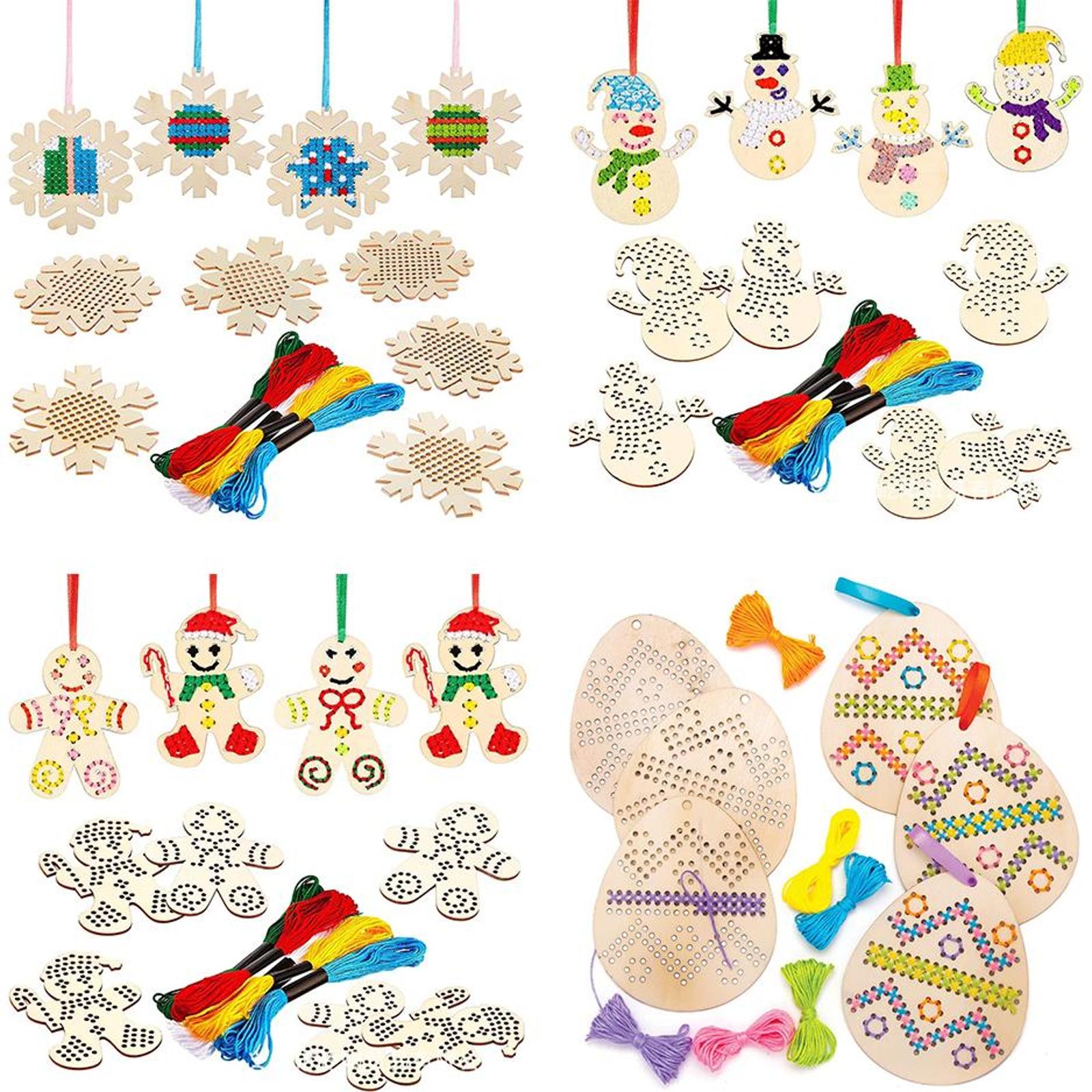 Cross Stitch Hanging Pendant E - Embroidery Xmas Kits 评论和价格
