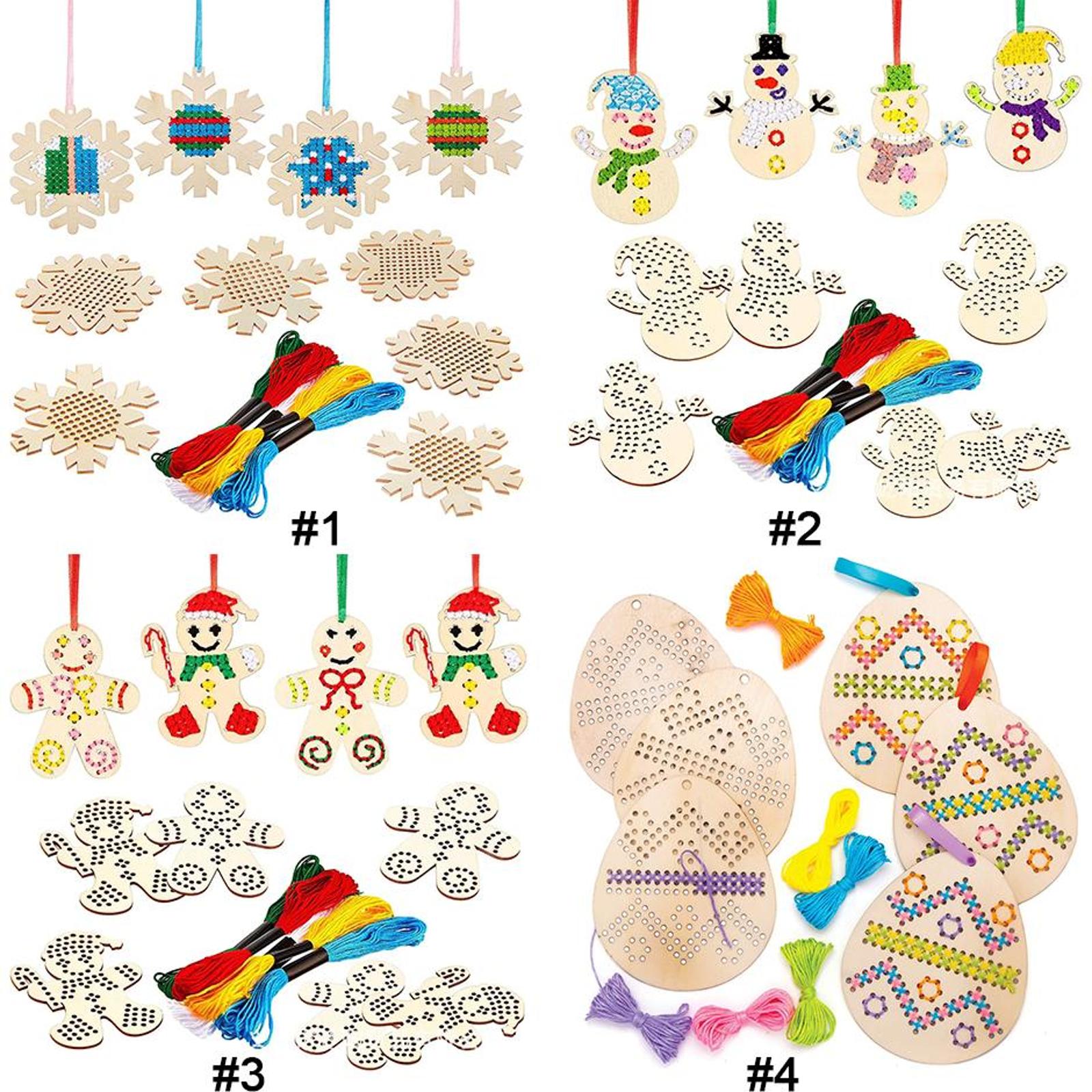 Cross Stitch Hanging Pendant E - Embroidery Xmas Kits 评论和价格