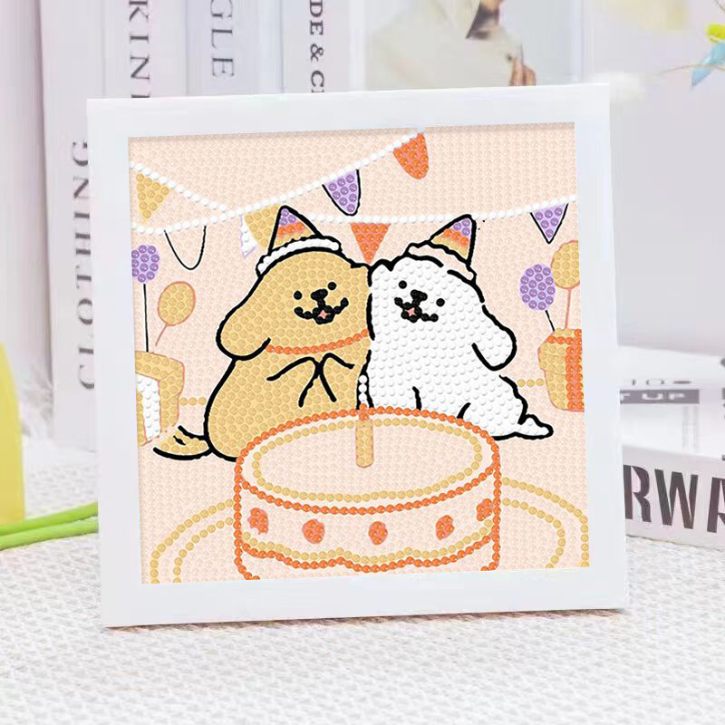 Cartoon Line Puppy Crystal Dia - Embroidery Service 评论和价格