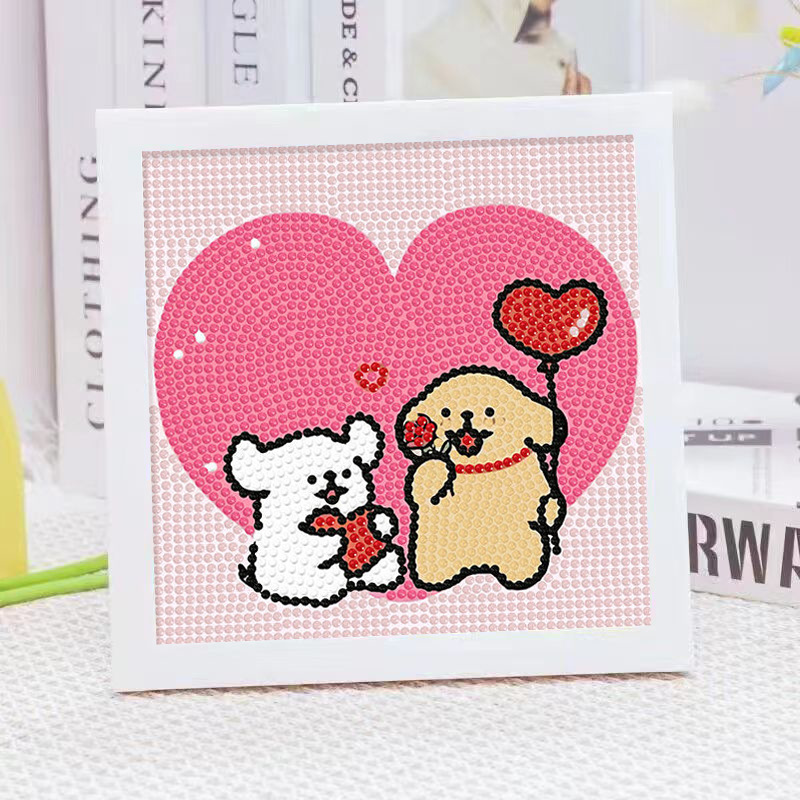 Cartoon Line Puppy Crystal Dia - Embroidery Service 评论和价格