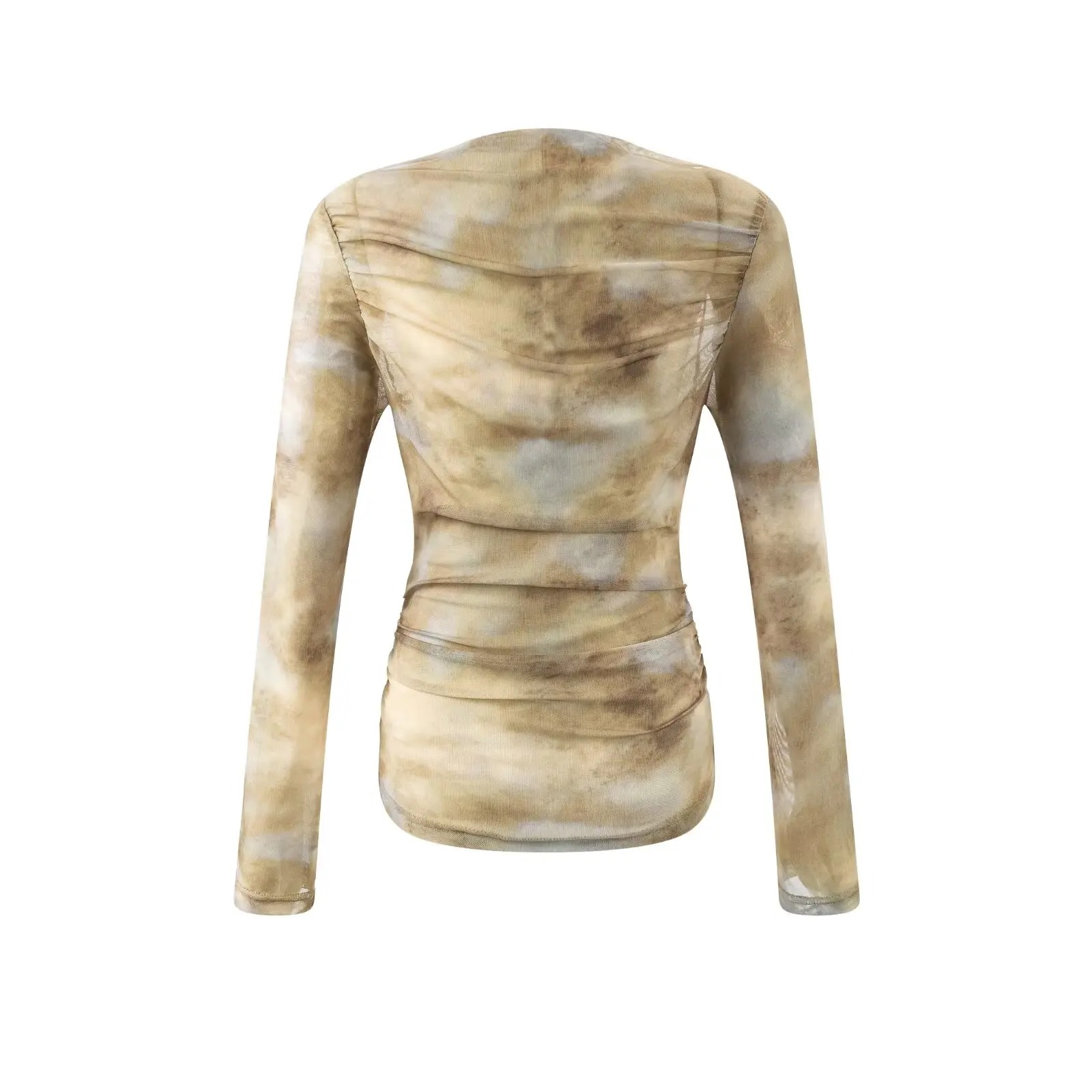 2025 Sexy Tie-Dye Print Ruched - Embroidery A 评论和价格