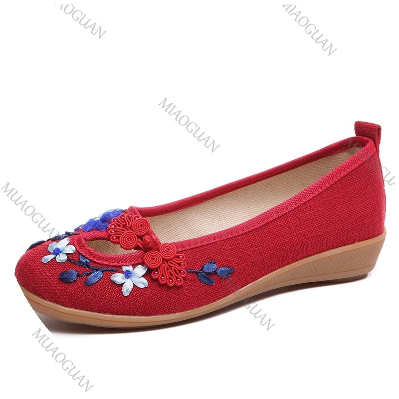 Embroidered Women Comfort Wedg - Embroidery Shoes 评论和价格