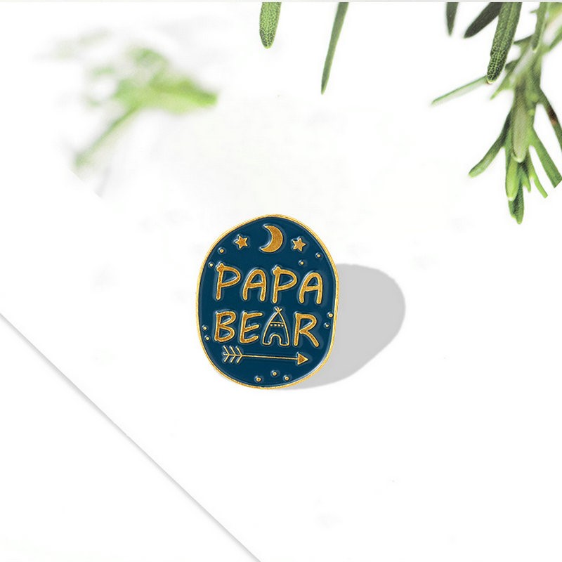 Mama Papa Bear Enamel Pins Cus - Embroidery Love 评论和价格
