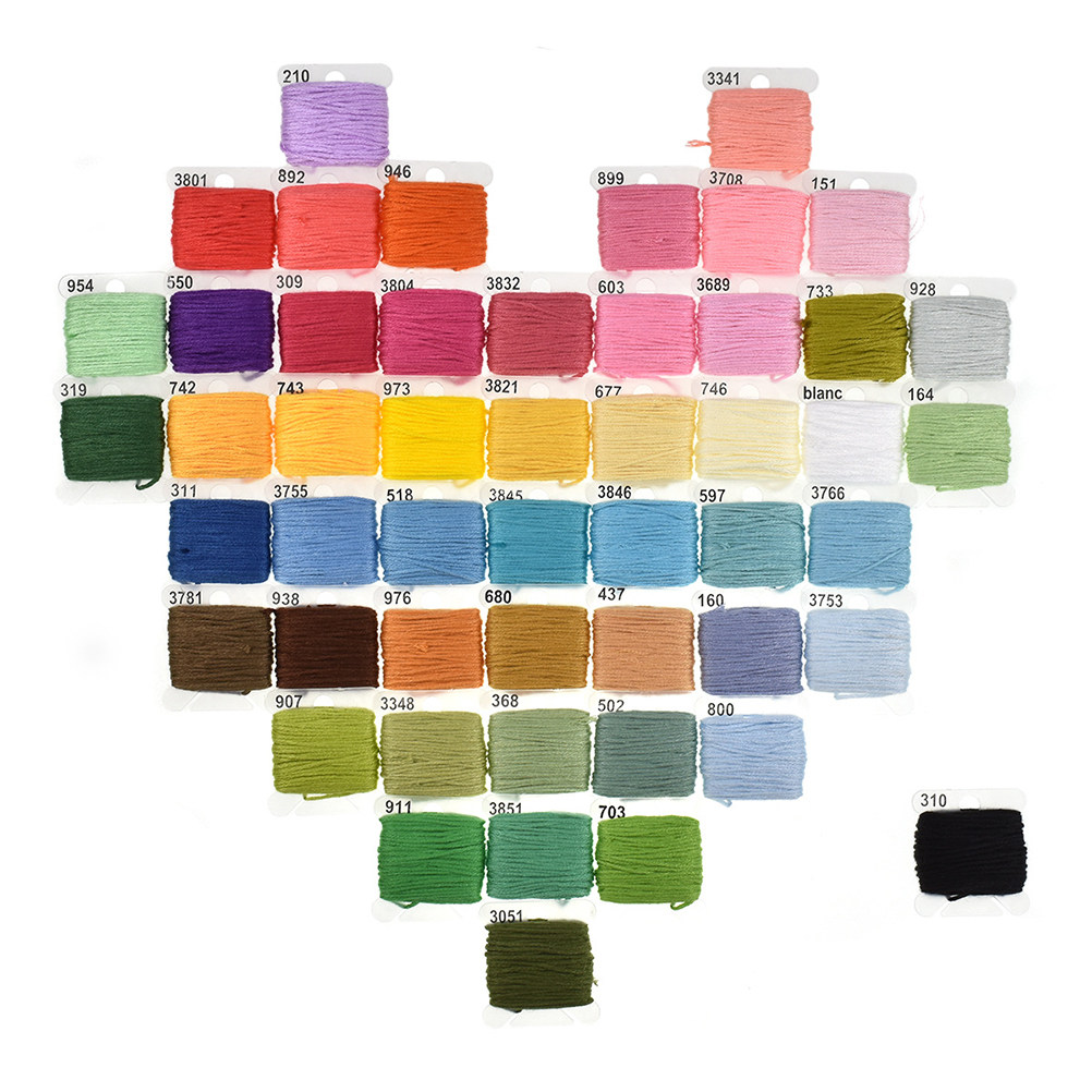 50 Assorted Embroidery Kit wit - Embroidery Free Pattern 评论和价格
