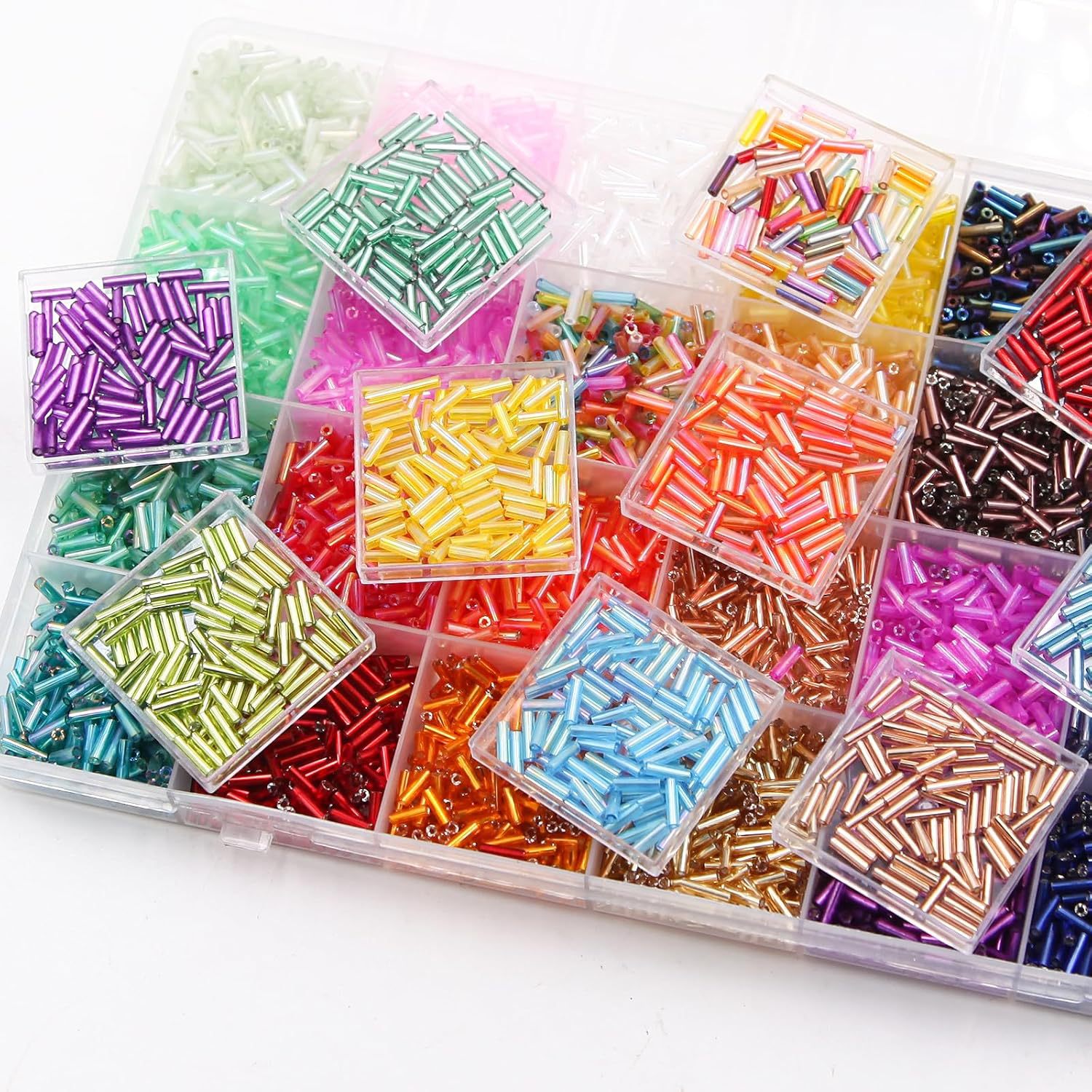 About 6720Pcs/Box 7mm 28 Color - Embroidery Beads 评论和价格