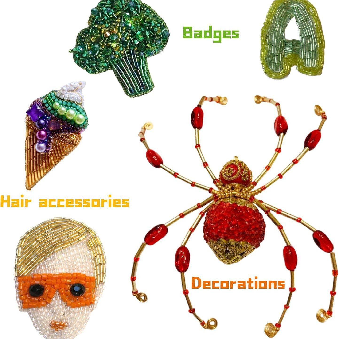 About 6720Pcs/Box 7mm 28 Color - Embroidery Beads 评论和价格