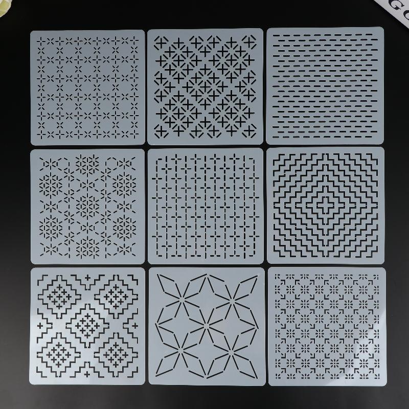 9/32Pcs Sashiko Embroidery Tem - Embroidery Handicraft 评论和价格