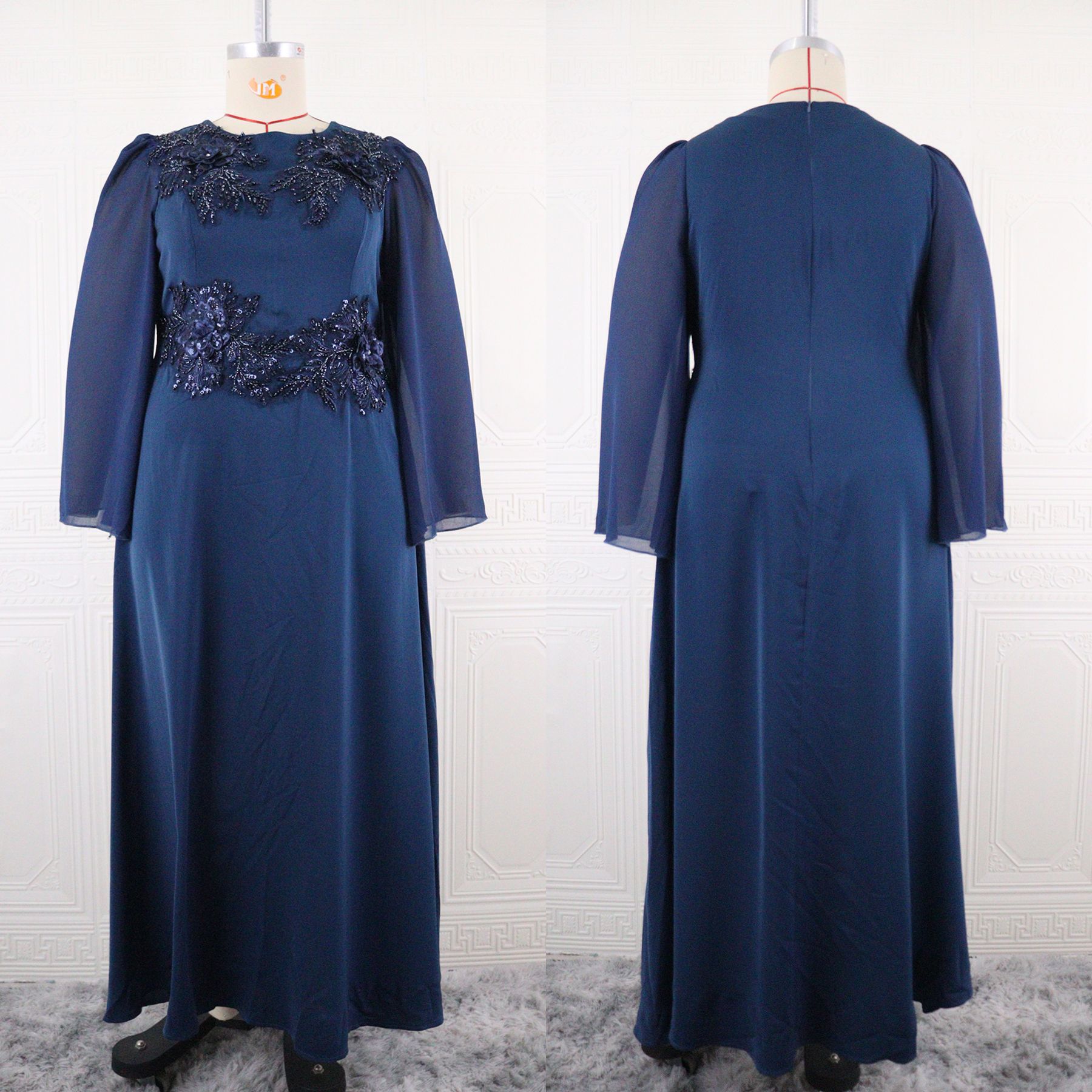 Elegant Crew Neck Beaded Embro - Embroidery Beads 评论和价格