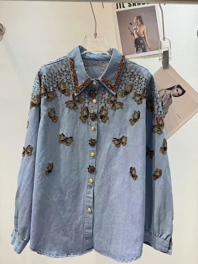 Luxury Style Denim Jacket For  - Embroidery Jacket Jeans 评论和价格