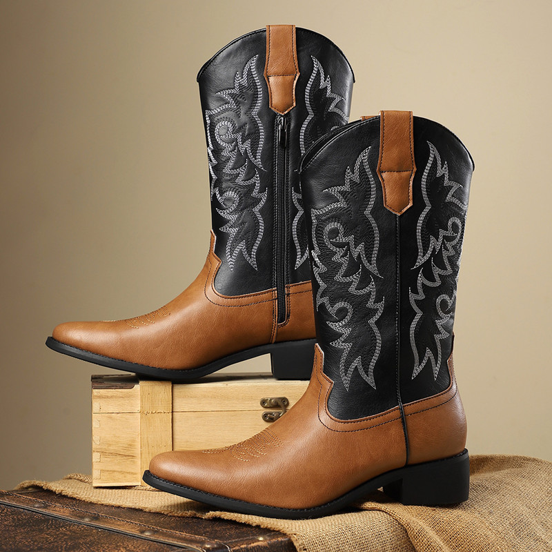 NEW Men High Boots Embroidery  - Embroidery Stitch 评论和价格