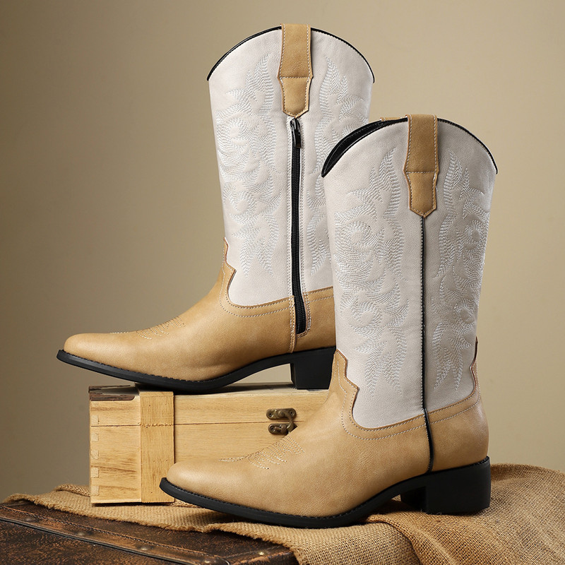 NEW Men High Boots Embroidery  - Embroidery Stitch 评论和价格