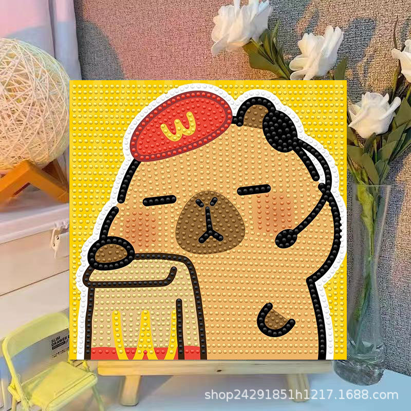 Cartoon Capibala Crystal Diamo - Embroidery Service 评论和价格