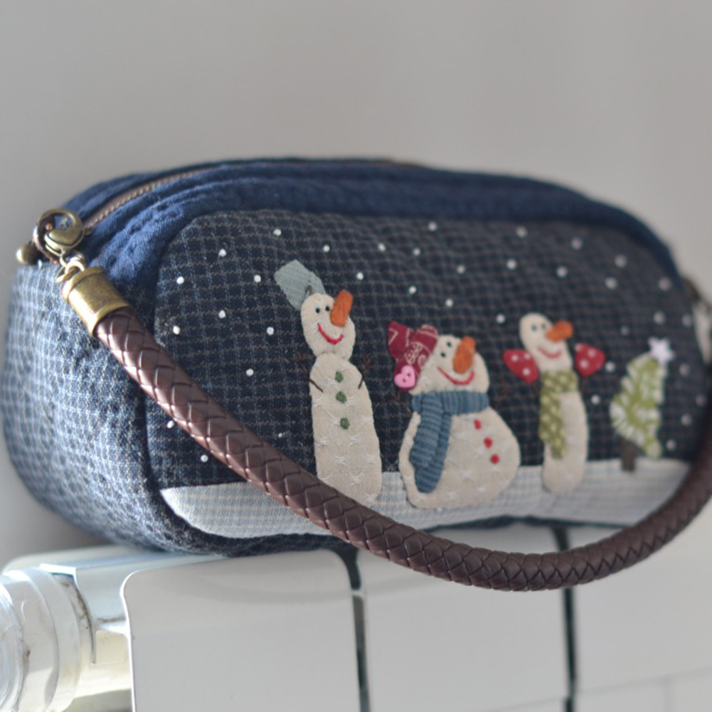 DIY Snow Shoulder Bag Patchwor - Embroidery Xmas Kits 评论和价格