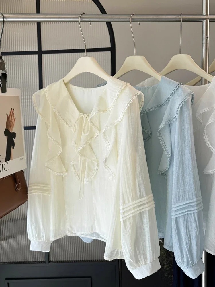 French V-Neck Chic Long Sleeve - Embroidery A 评论和价格